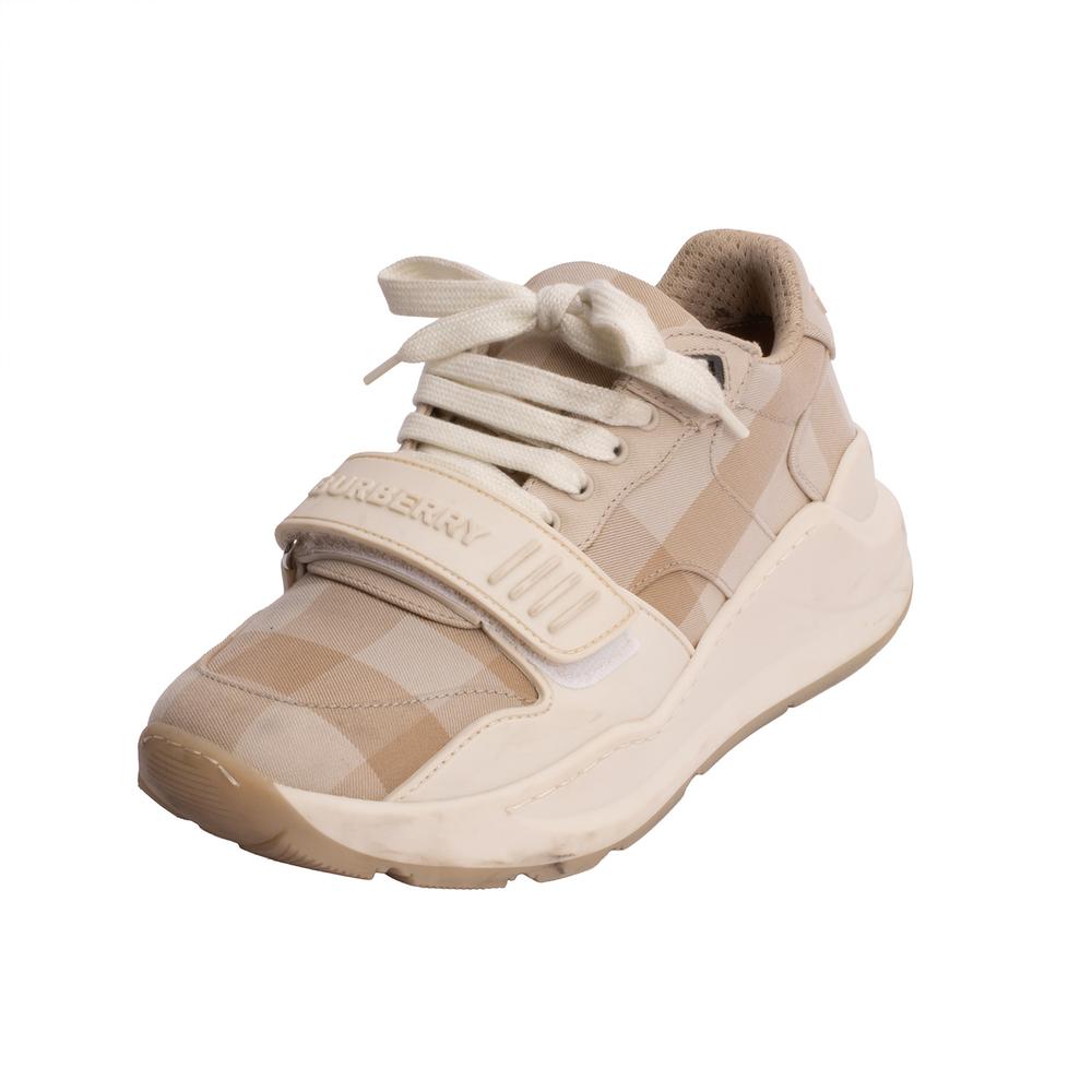 Burberry Size 37 Tan Plaid Sneakers