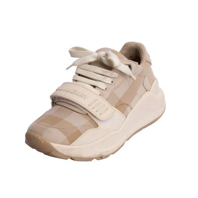 Burberry Size 37 Tan Plaid Sneakers