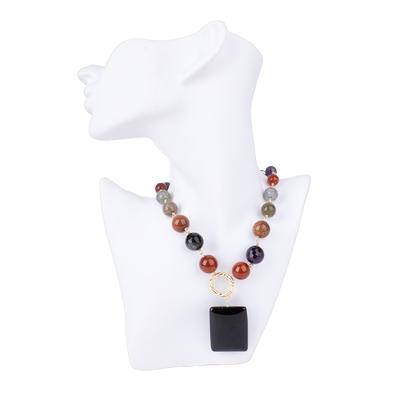 Cheyenne Onyx + Gem Necklace