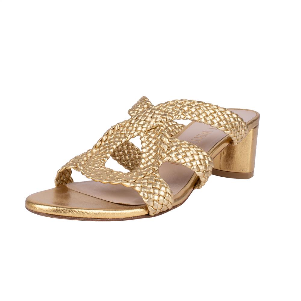 Stuart Weitzman Size 7 Gold Slide Heels