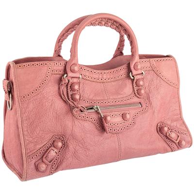 Balenciaga Pink Motocross Classic City Handbag