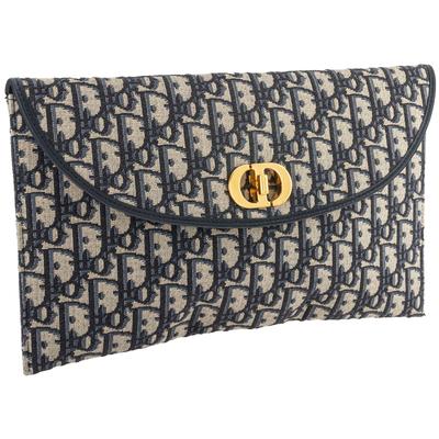 Christian Dior Multicolor Oblique Envelope Clutch