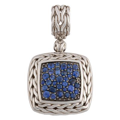 John Hardy Sterling Silver Blue Sapphire Pendant