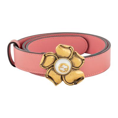 Gucci Size 70/20 Pink Faux Pearl Flower Belt