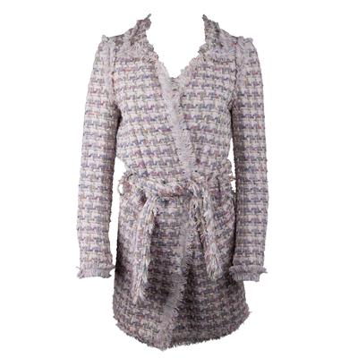 Chanel Size 36 Lilac Tweed Coat