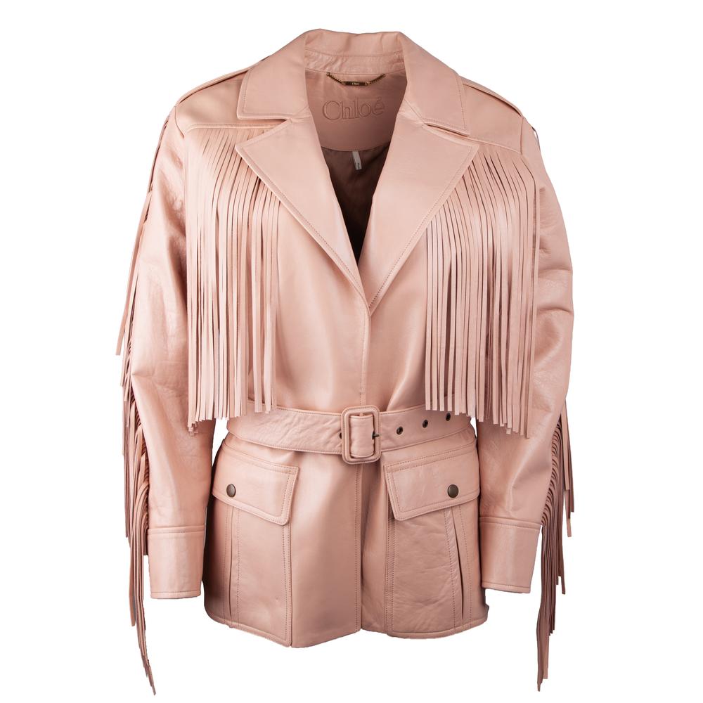 Chloe Size 36 Pink Leather Jacket