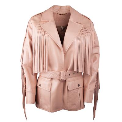Chloe Size 36 Pink Leather Jacket