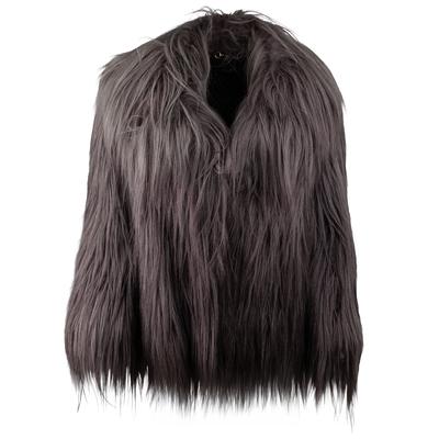 Gucci Size 42 Grey Fur Coat