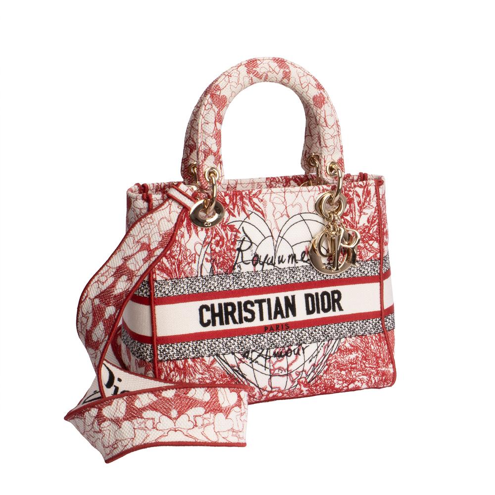 Christian Dior Red D- Lite Medium Handbag