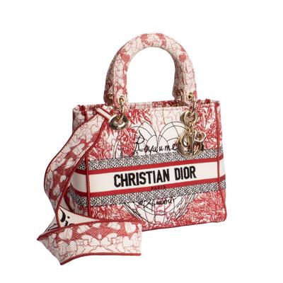 Christian Dior Red D-Lite Medium Handbag
