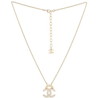 Chanel Gold CC Crystal Necklace