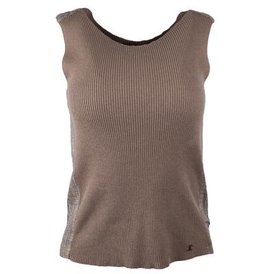 Chanel Size 38 Olive Green Sleevless Top