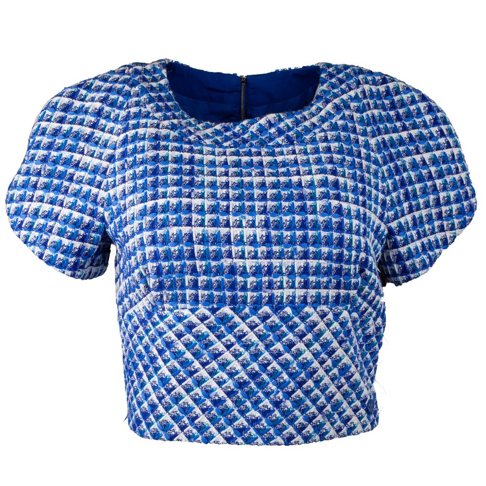 Chanel Size 38 Blue Top