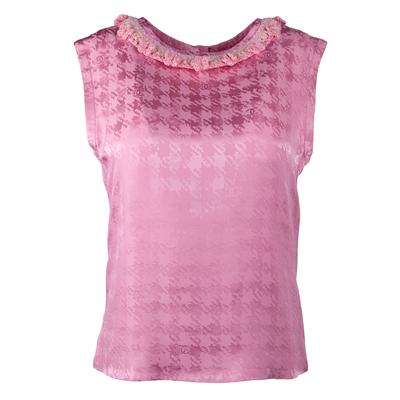 Chanel Size 36 Pink Silk Blouse