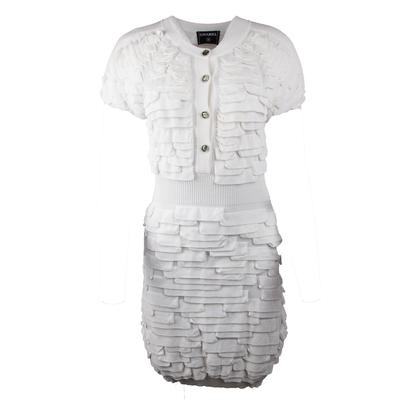 Chanel Size 34 White Button Down Dress