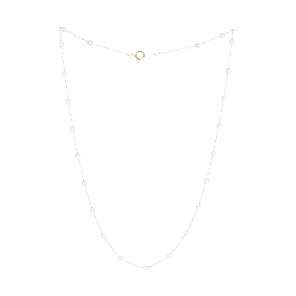 Fremada 14kyg Pearl Station Necklace