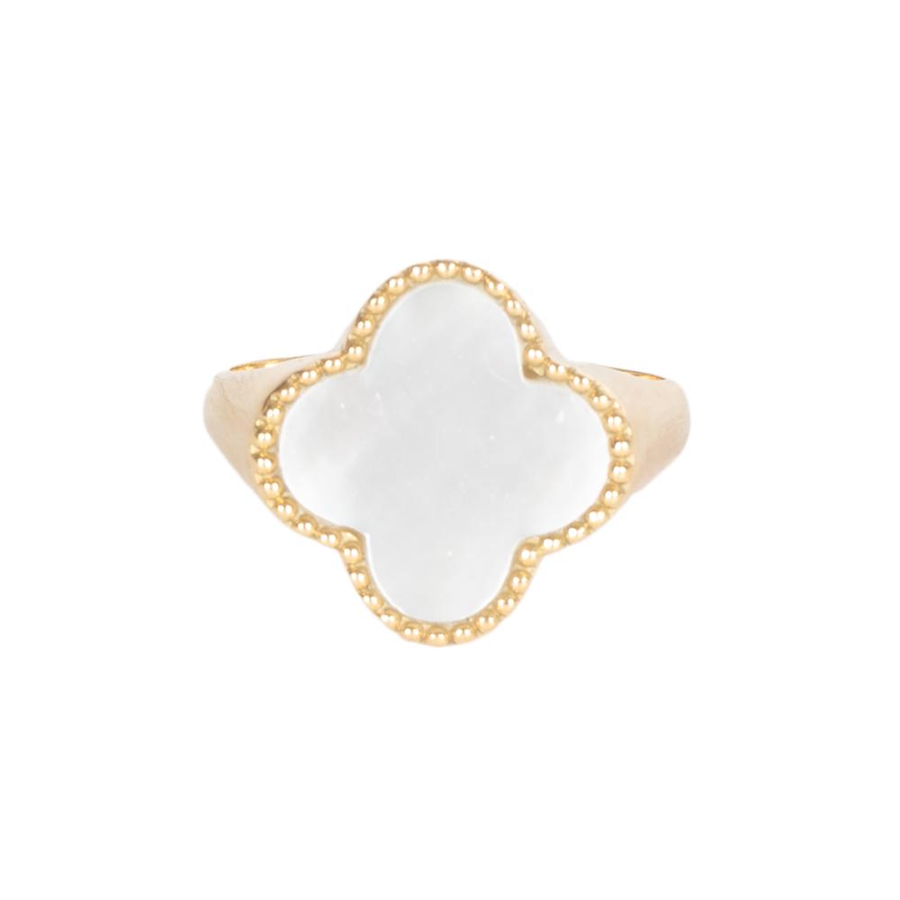 Asha By Ashley Mccormick Size 7.5 Clover Ring