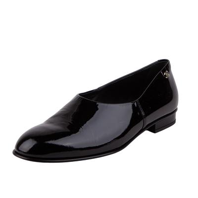 Chanel Size 39 Black Moccasin Loafers