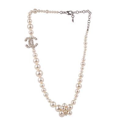 Chanel CC Pendant Faux Pearl Necklace