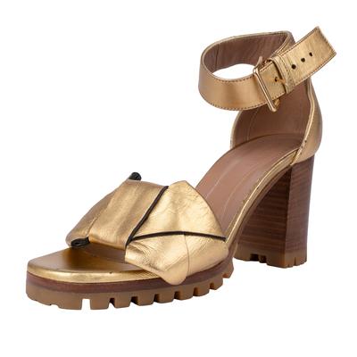 Marni Size 38 Gold Leather Heels