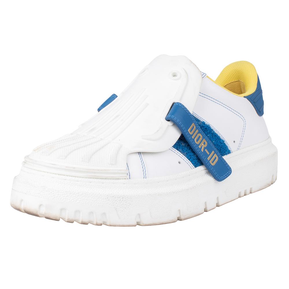 Dior Size 38 White Leather Id Sneakers