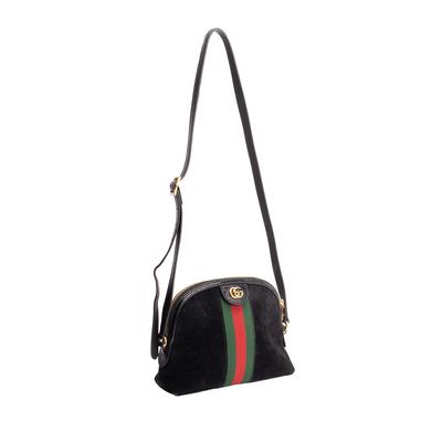 Gucci Black Suede Crossbody Bag