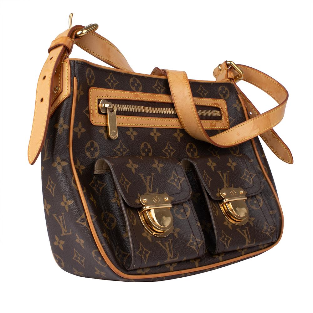 Louis Vuitton 2006 Tan Monogram Hudson Gm Crossbody