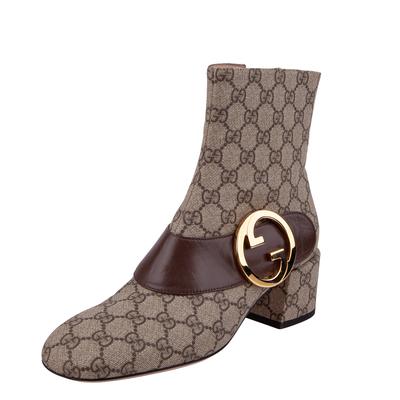 Gucci Size 40 Coated Canvas GG Monogram Boots