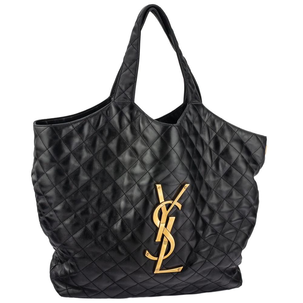 Saint Laurent Black Icare Maxi Shopping Tote
