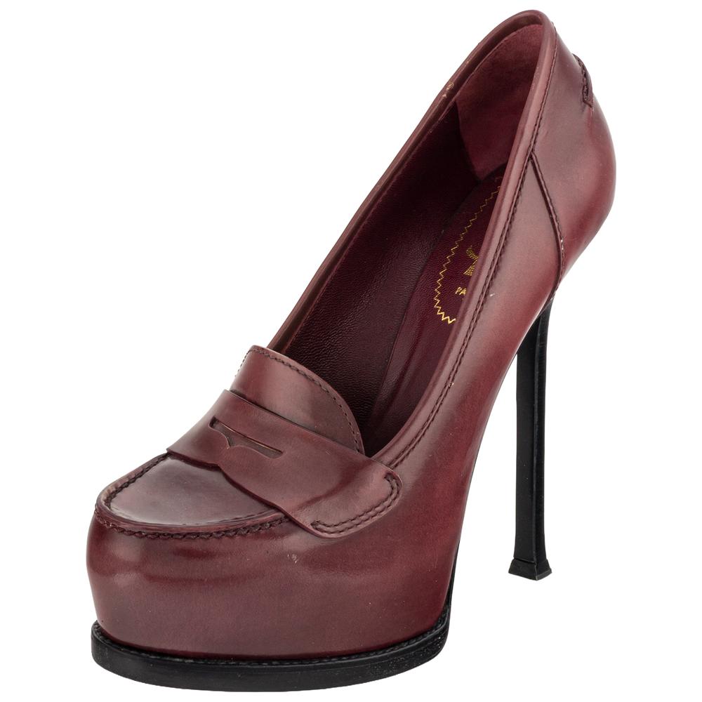 Saint Laurent Size 37 Burgundy Heels
