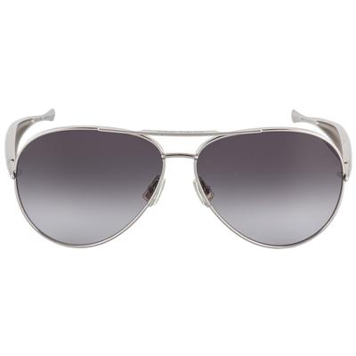 Bottega Veneta Silver Aviator Sunglasses