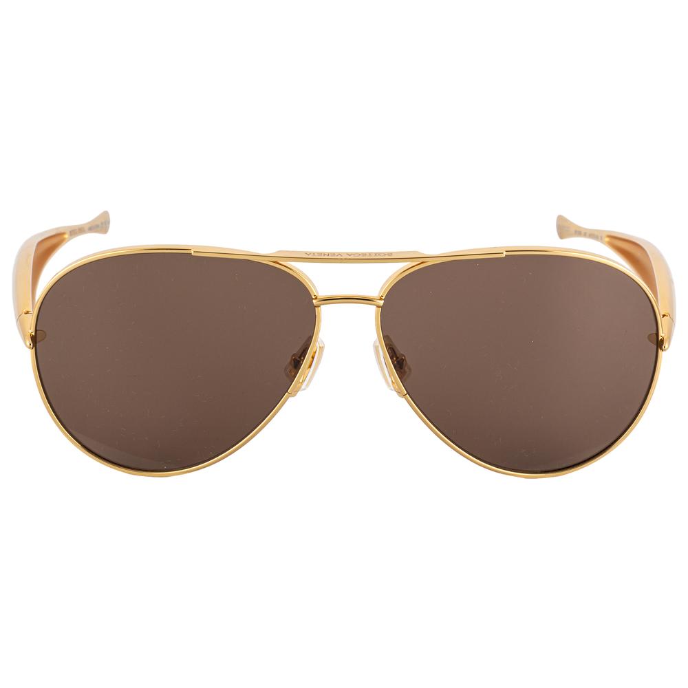 Bottega Veneta Gold Aviator Sunglasses