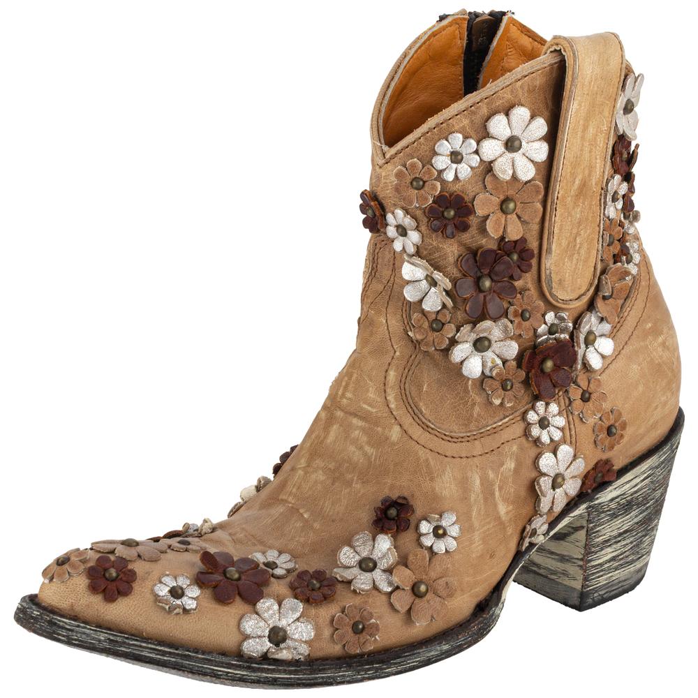 Old Gringo Size 7.5 Beige Floral Western Boots