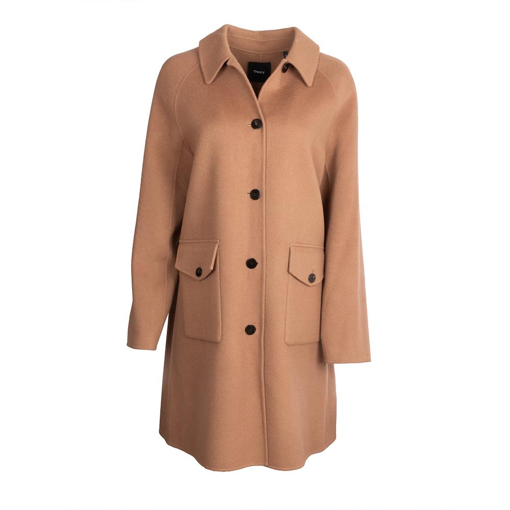 Theory Large Brown Wool Coat