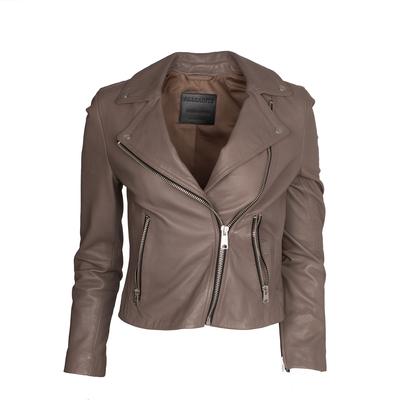 All Saints Size 2 Taupe Leather Jacket
