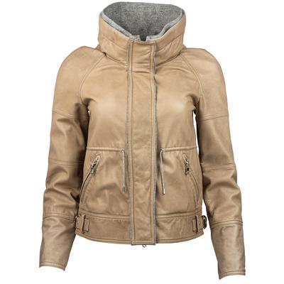 Brunello Cucinelli Size 40 Multicolor Leather Jacket