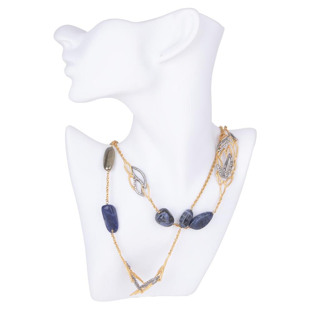 Alexis Bittar Gold Leaf Necklace