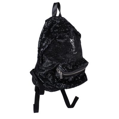 Yves Saint Laurent Black Sequin Backpack