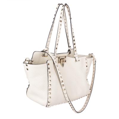 Valentino Cream Rockstud M Tote