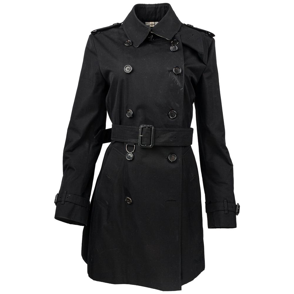 Burberry Size 10 Black Kensington Trench Coat