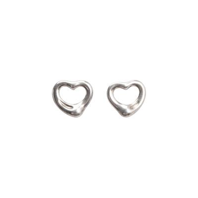 Tiffany & Co Silver Elsa Peretti Heart Earrings