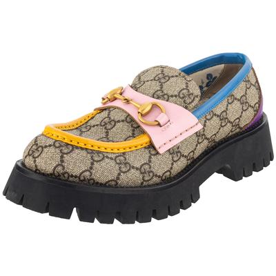 Gucci Size 38.5 Multicolor GG Horsebit Shoes
