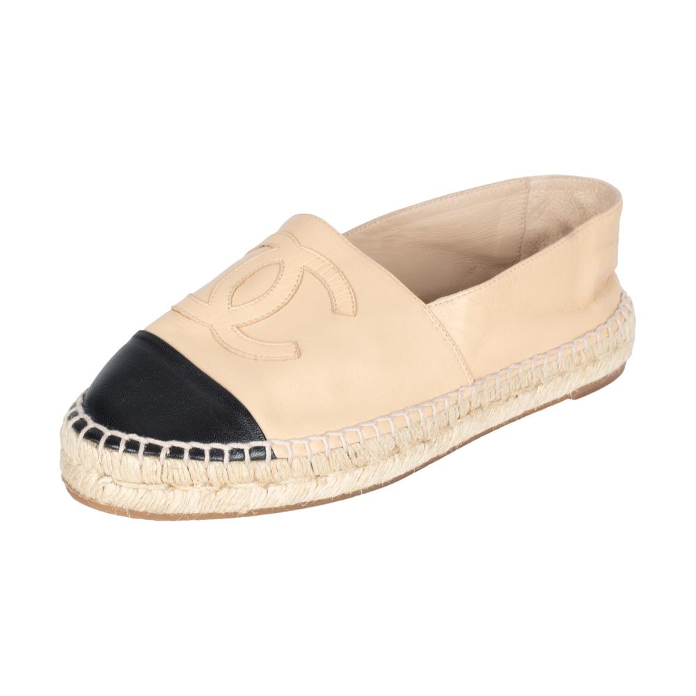 Chanel Cc Cap Toe Size 38 Espadrilles