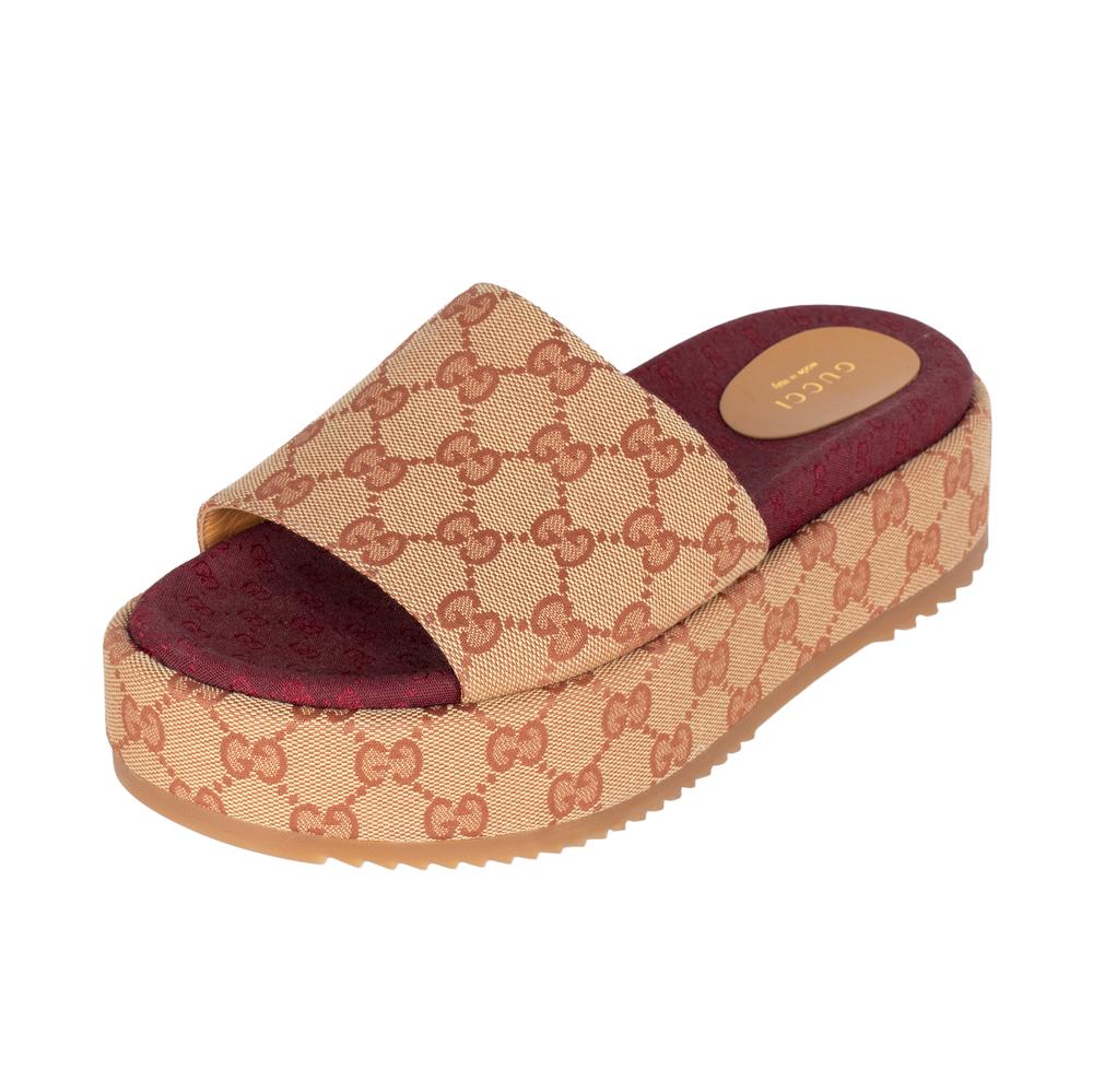 Gucci Angelina Size 38.5 Platform Sandals