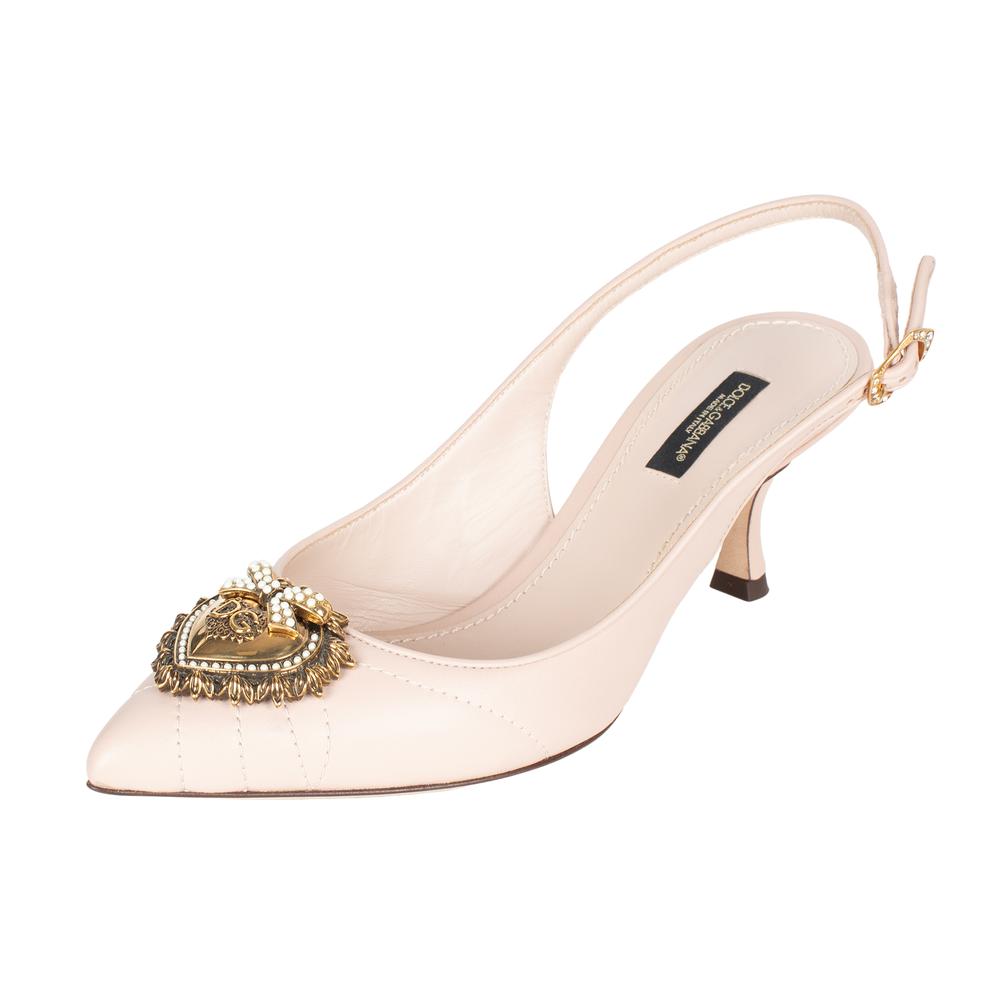Dolce & Gabbana Devotion Size 37.5 Slingback Pumps