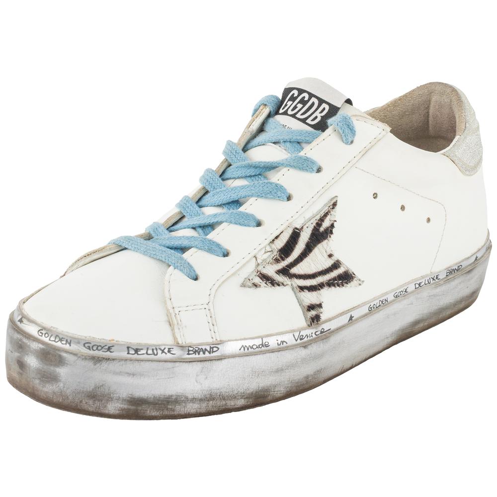 Golden Goose Size 37 White Hi- Star Sneakers