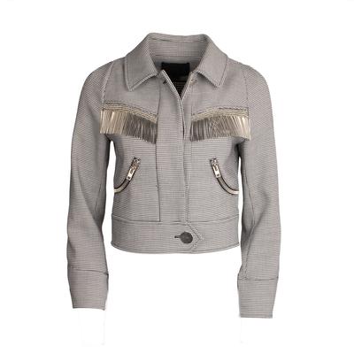 Alexander Wang Size 2 Silver Tassel Jacket