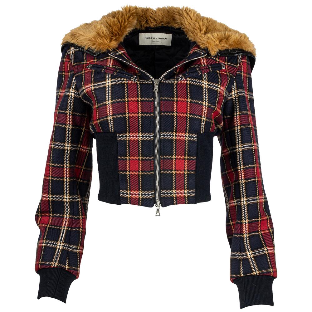 Dries Van Noten Size Xs Multicolor Plaid Jacket