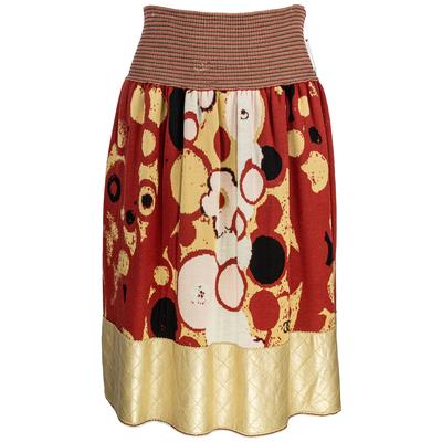 Chanel Size 42 Red Skirt