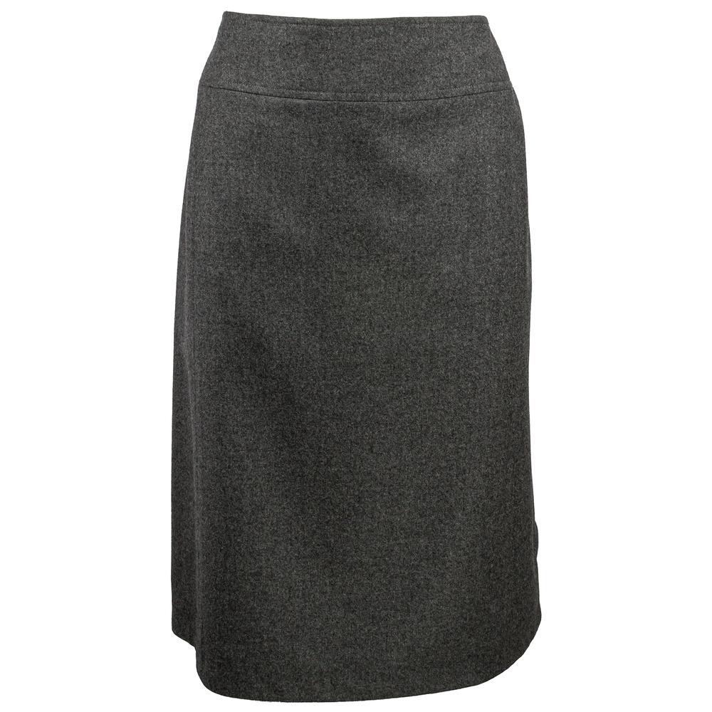 Chanel Size 44 Grey Wool Skirt